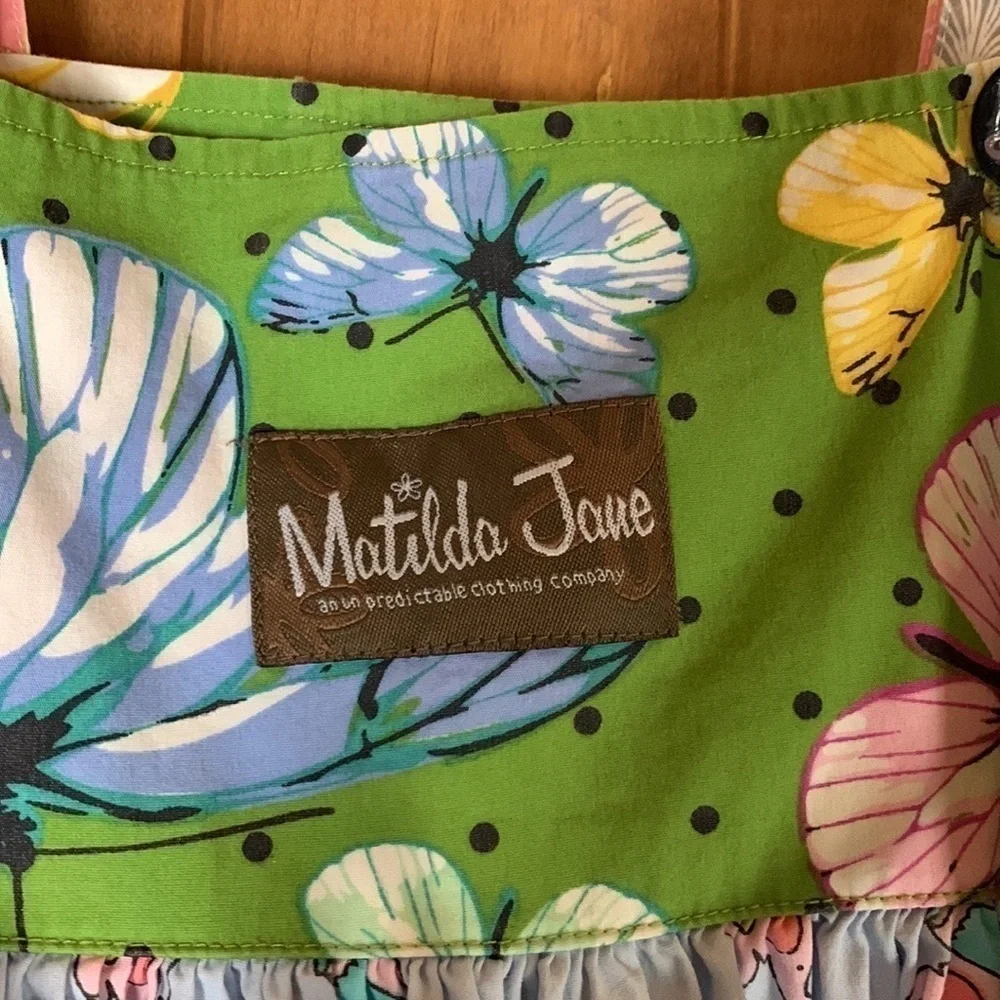 Matilda Jane Wonderful Parade elephant print apron dress Size 4
